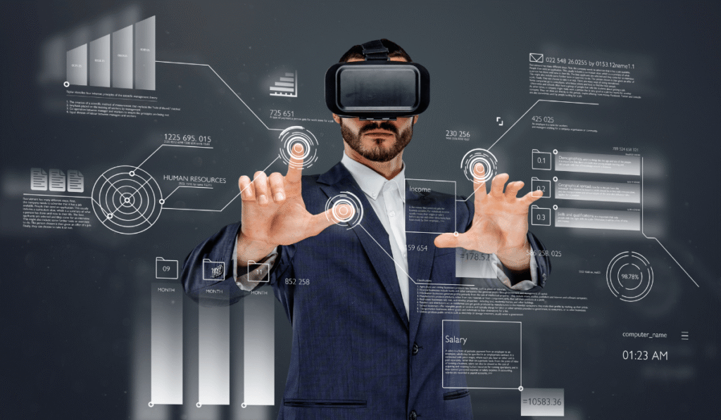 Futuristic Office + Digital Overlay- web nova