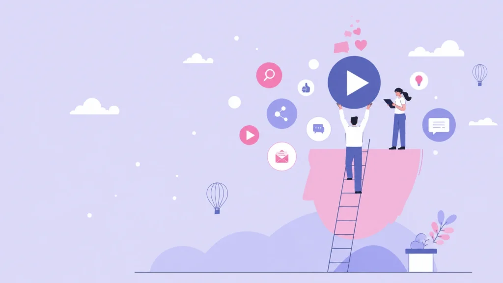 People creating video content and engaging with audiences across digital platforms.