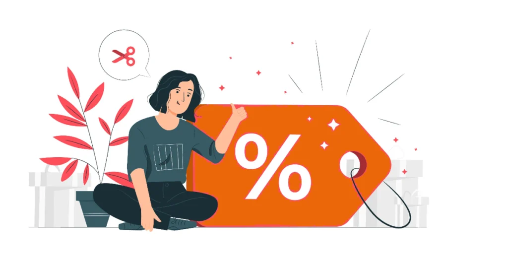 Illustration of discount coupons representing special offers, promotions, and customer savings.